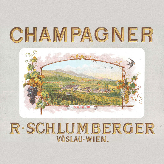 Altes Schlumberger „Champagner“ Label