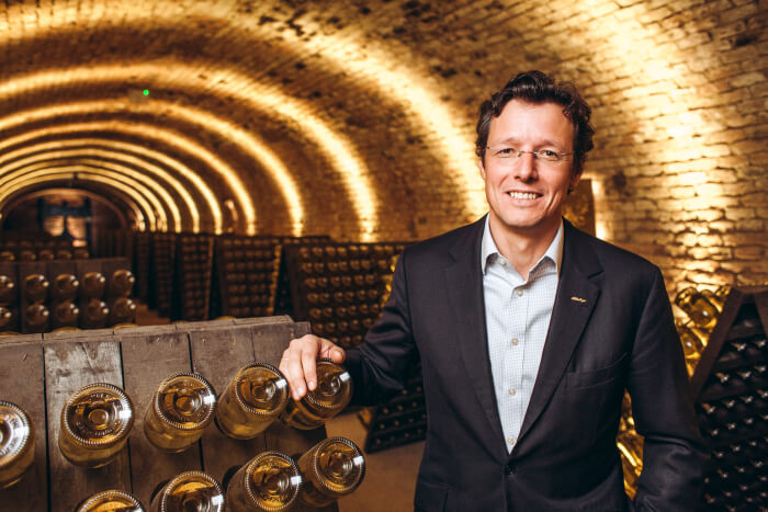 Vorstandsvorsitzender Benedikt Zacherl in den Schlumberger Kellerwelten